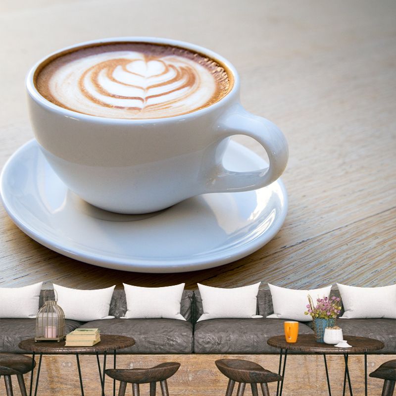 Strong Coffee Wall Murals Moisture Resistant Wall Decor for Coffee Shop