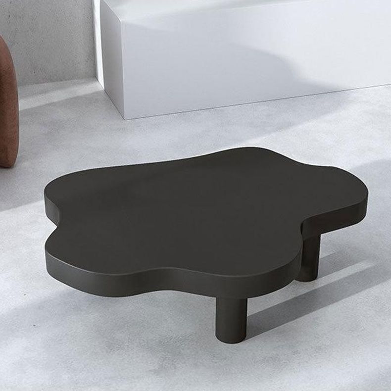 Scandinavian Free Form Coffee Table with 3 Wooden Legs in Pine Wood