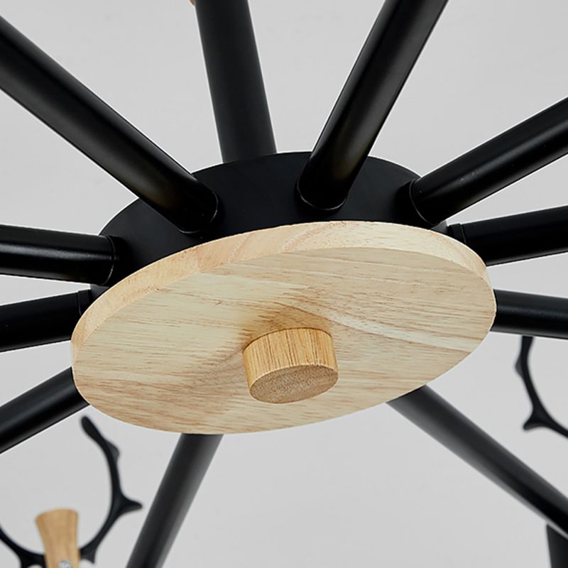 Iluminación colgante geométrica de múltiples luces lámpara de techo de metal de estilo moderno