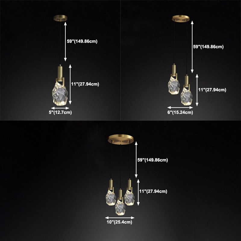 Modern Style Hanging Light Crystal Pendent Lighting Fixture for Living Room