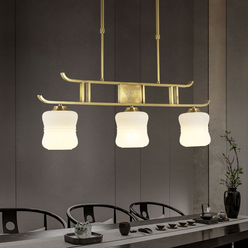 Modern Geometry Island Lighting Fixtures Glass 3 Light Pendant Lighting