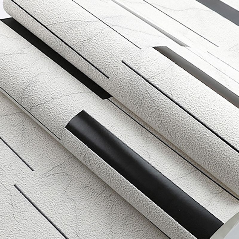 Modernist Geometric Wallpaper Roll Dark Color Patchwork Wall Covering for Accent Wall