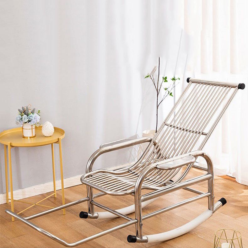 Contemporary Metal Rocking Chair Water Resistant Rocker for Home Decor