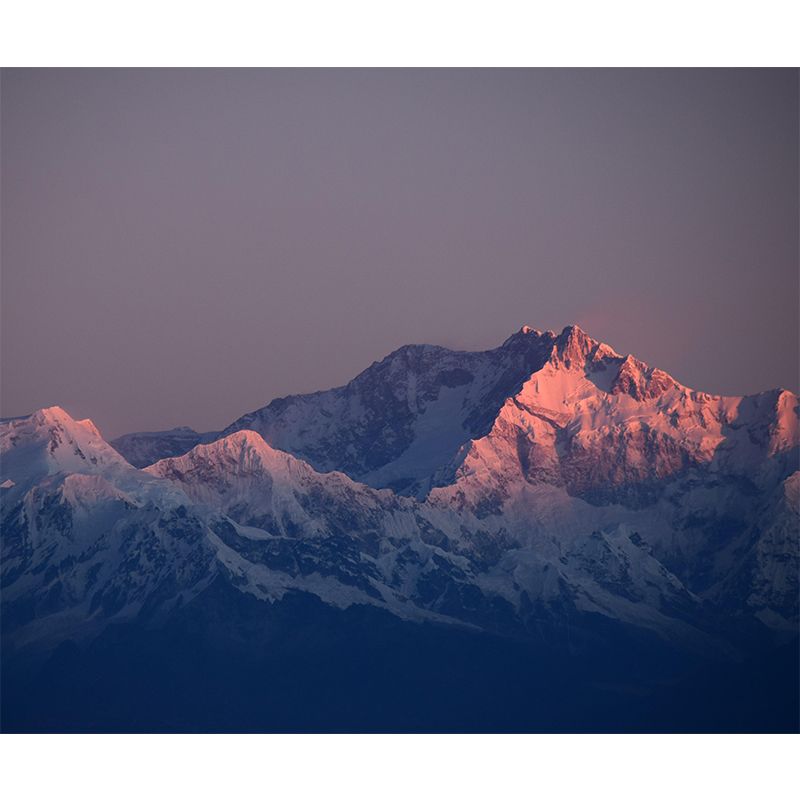 Full Size Mountain Mural Wallpaper Soft Color Mildew Resistant for Living Room Decor