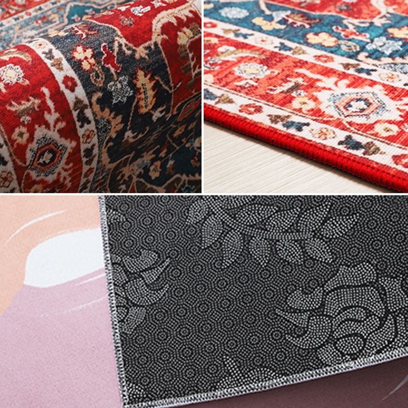 Brown Modern Rug Polyester Graphic Indoor Rug Tear Resistant Rug for Living Room