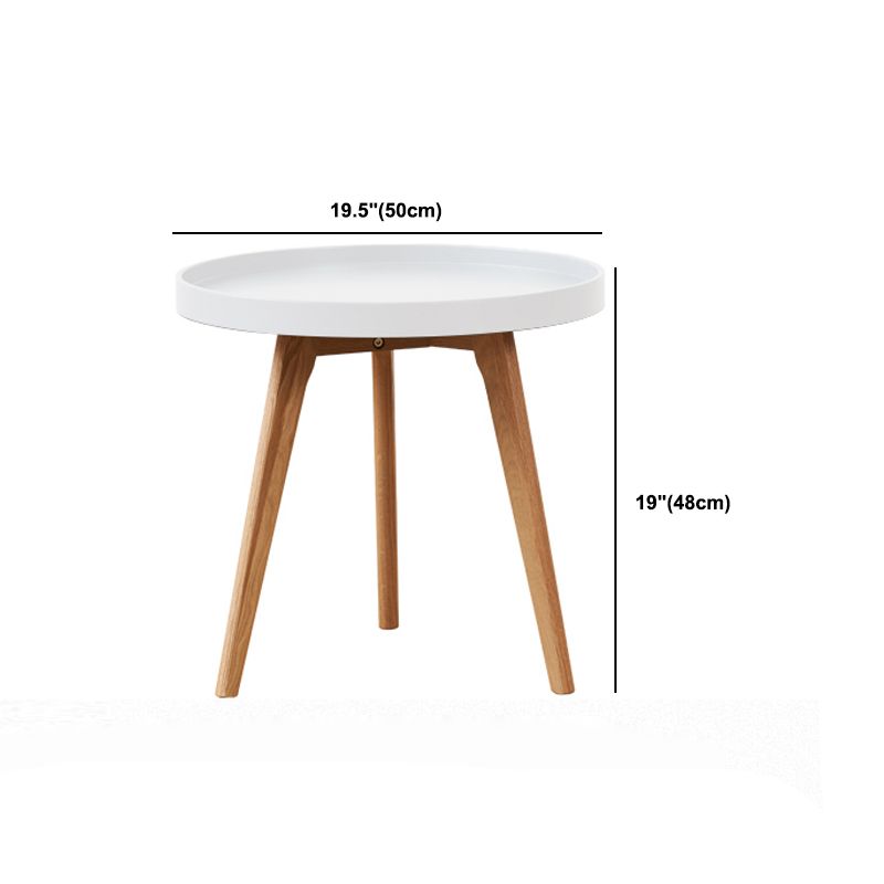 Scandinavian Round 1 Single Coffee Table Solid Wood Cocktail Table