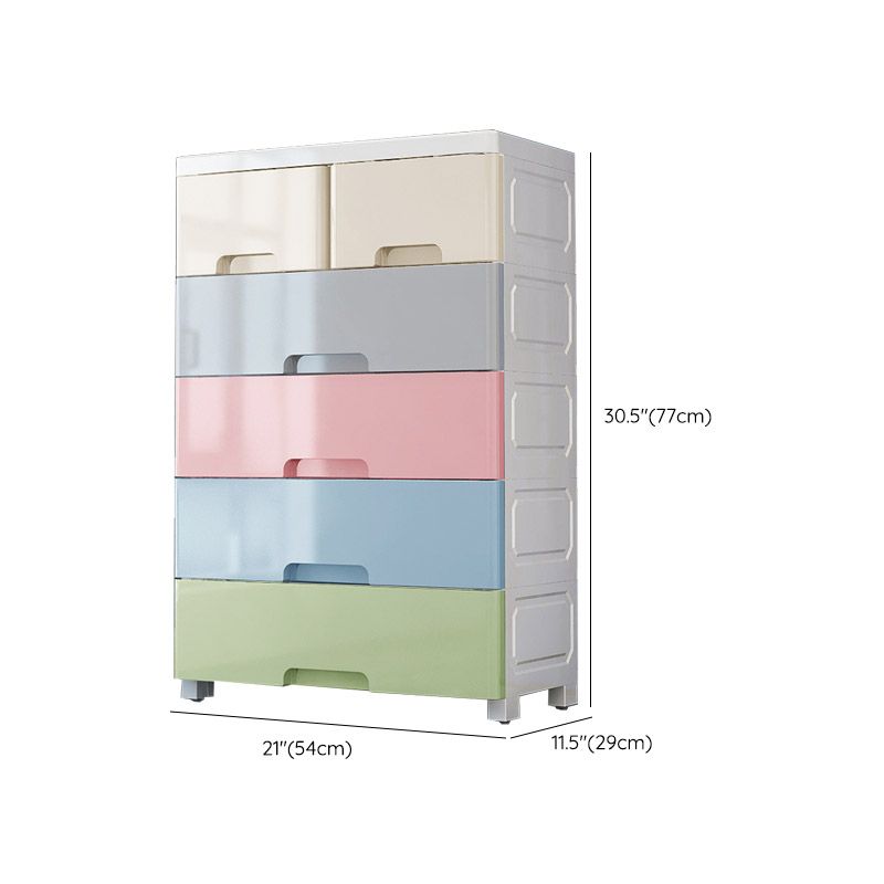 Non-Hanging Wardrobe Armoire Modern Plastic Storage Cabinet with Legs