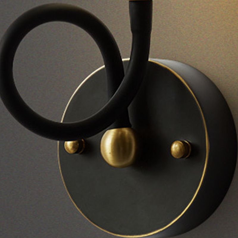 Brass Globe Wall Light Nordic Black Wall Sconce with Glass for Living Room