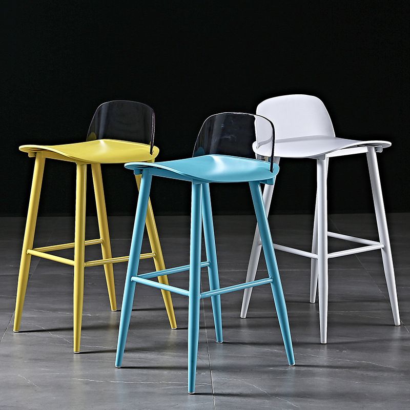 Barhocker mit Metallbeinen im skandinavischen Stil, Thekenhocker für Restaurantbar (2er-Set)
