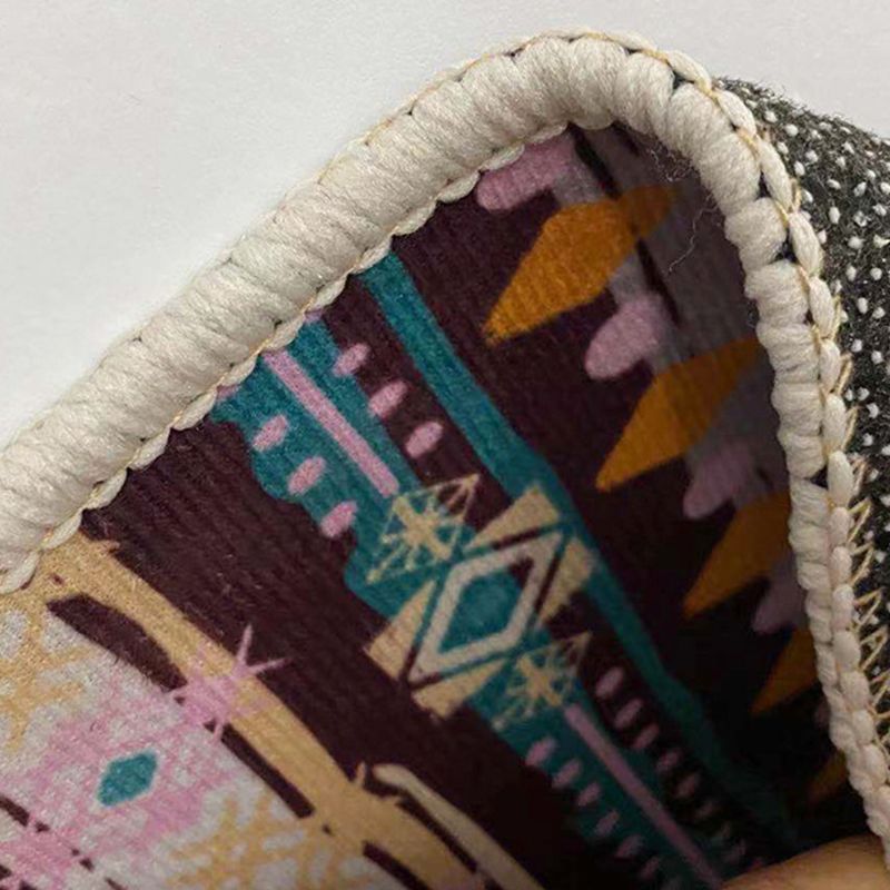 Southwestern Graphic Print Rug Polyester Indoor Carpet Non-Slip Backing Area Rug for Living Room