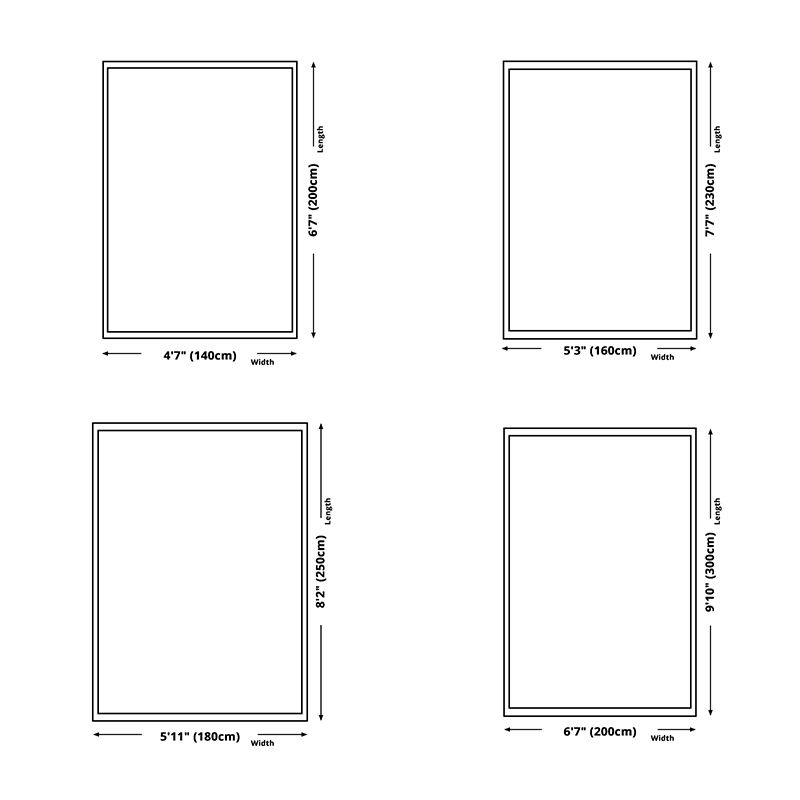 Minimalistisch gebied tapijt vrijetijdscontrastpaneel Gebied Rug vlekbestendig polyester tapijt voor woonkamer