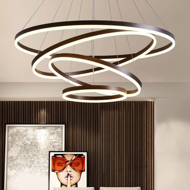 Lampadario circolare contemporaneo lampadario del ristorante il lampadario appeso con ombra acrilica