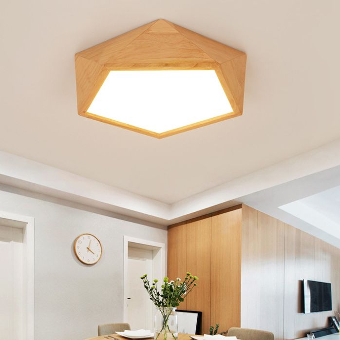 El Pentagono moderno de la madera de montaje de la luz de montaje de la madera de montaje de la madera del techo de