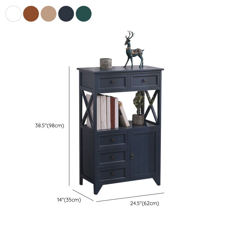 Coastal Combo Dresser Solid Wood Storage Chest Dresser for Bedroom