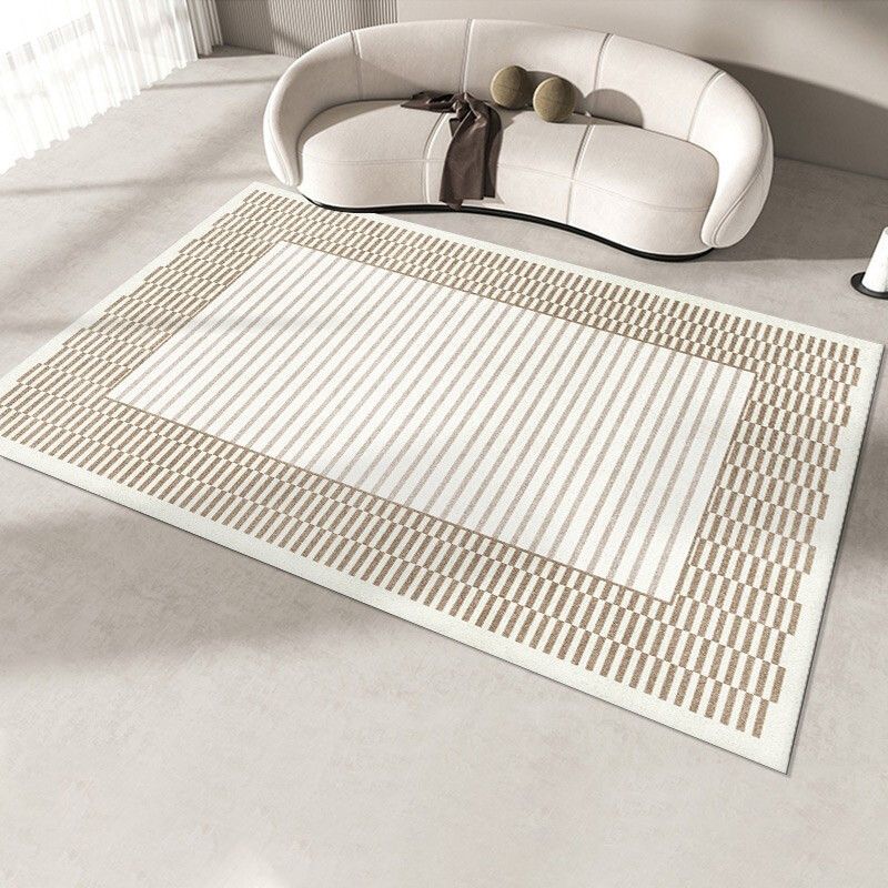Modern Geometric Print Rug Polyester Indoor Carpet Non-Slip Backing Carpet for Living Room