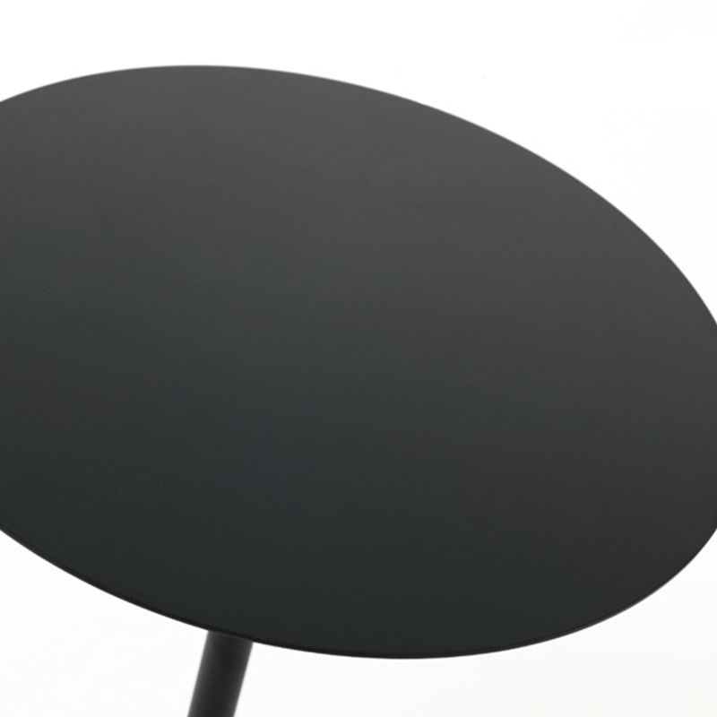 Side Table Metal Pedestal Round Mid-Century Living Room End Table