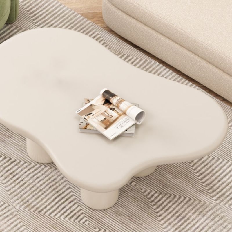 15"H Contemporary Coffee Table Wooden 4 Legs Coffee Cocktail Table