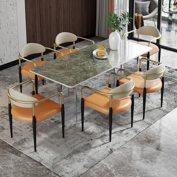 Modern 1/4/5/7 Pieces Dining Set Rectangle Stone Dining Table for Dining Room