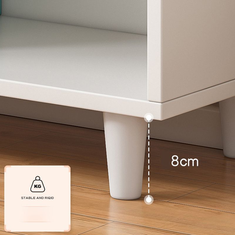 4-Tier Contemporary Bookshelf Standard Engineered Wood Bookcase 11.8" Wide