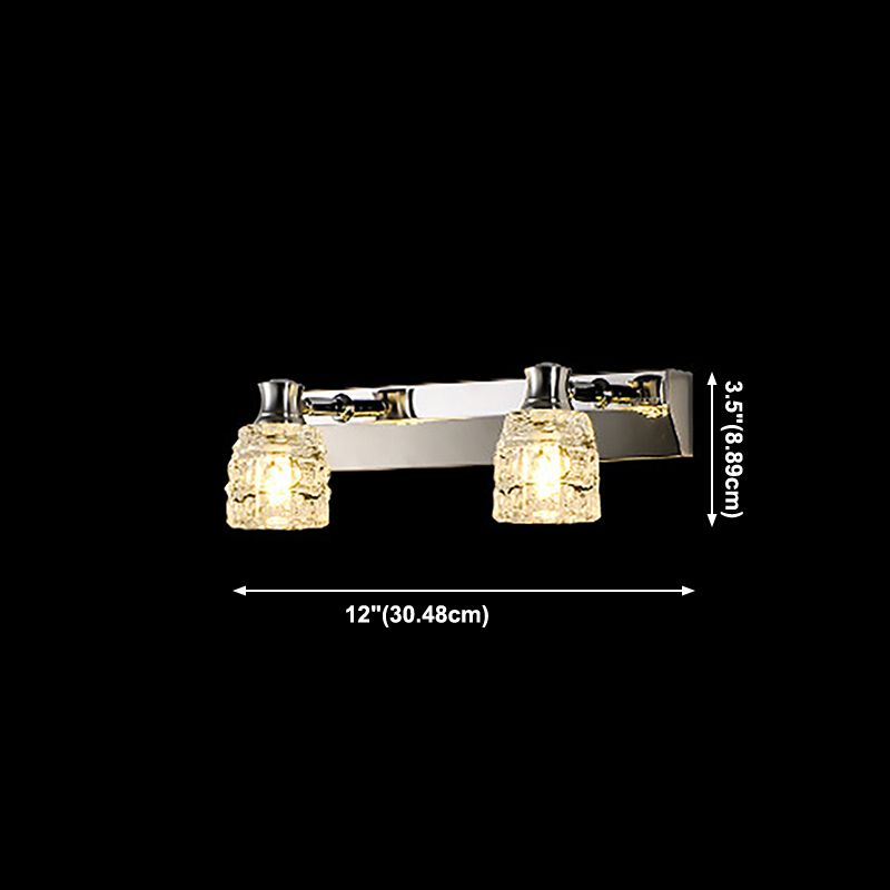 Makeup Mirror Light Style moderne simple Aménagement de lampe miroir en acier inoxydable pour salle de bain