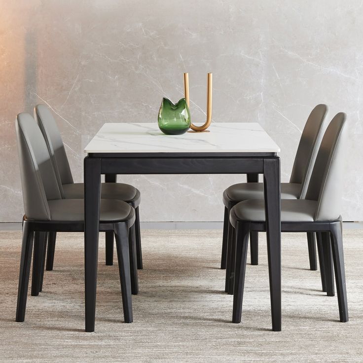 Mid-Century Rectangle Dining Table 4-foot Dining Room Furniture for Home