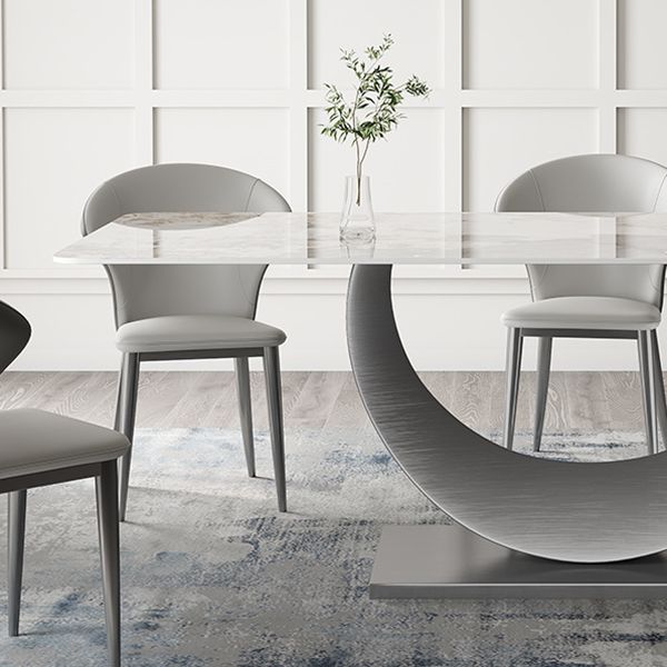 Modern Sintered Stone Top Dining Set Rectangle 1/2/3/4/5/7 Pieces Dining Table Set