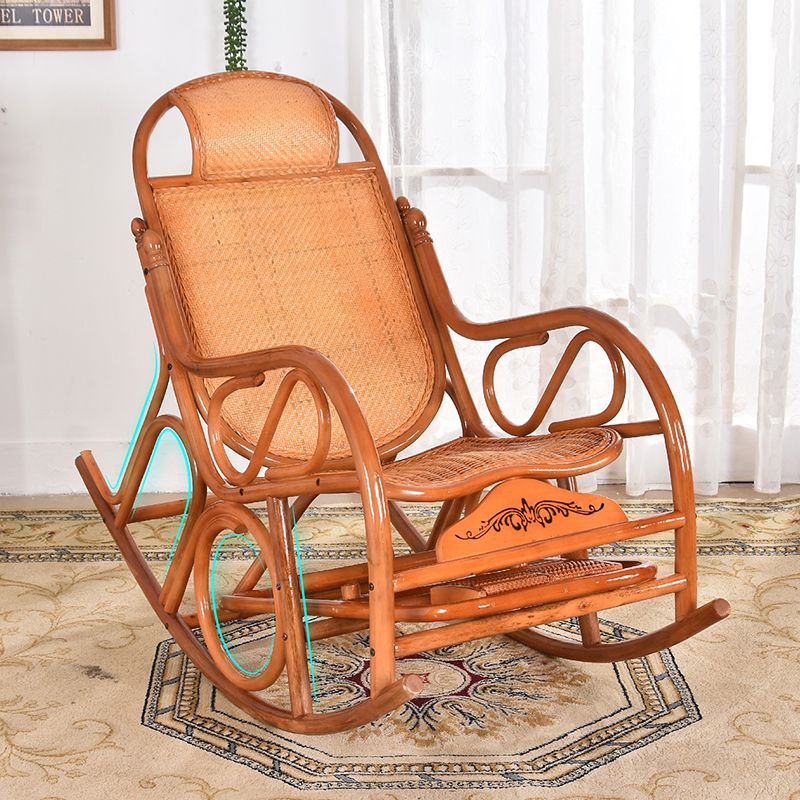 Antique Modern Rocking Chair Rattan Rocker Chair for Drawing Room