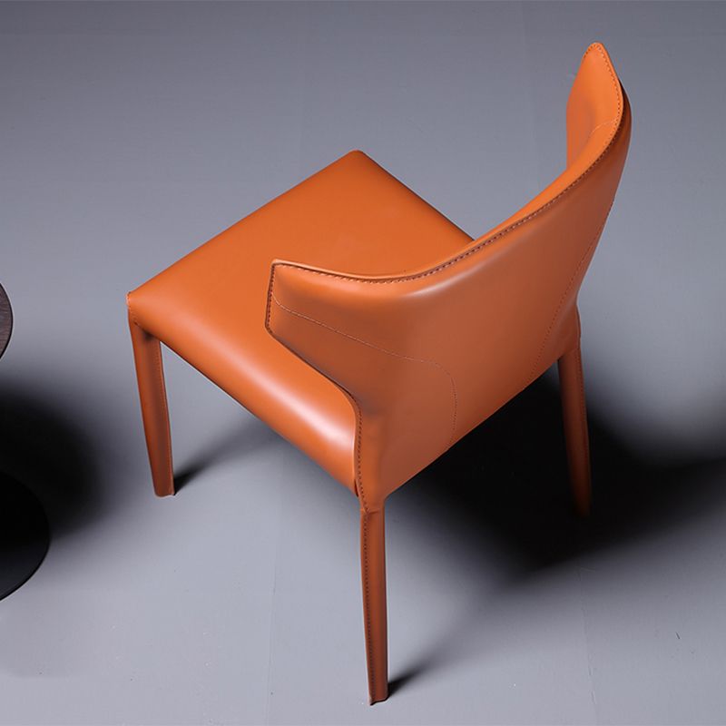 Contemporary Side Chair Wingback Metal Dining Chair for Indoor