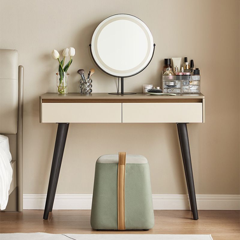 Contemporary With Drawer Wood Lighted Mirror Bedroom Dressing Table