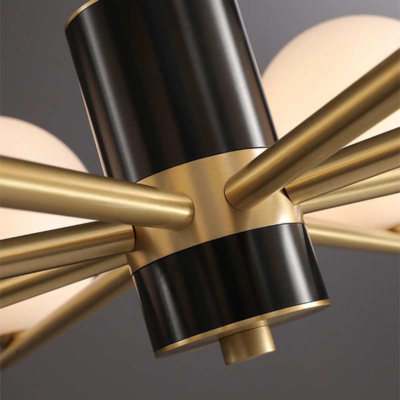 Contemporary Style Spherical Pendant Chandeliers Glass Chandelier Lights in Gold