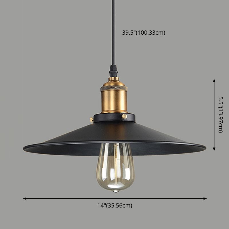 1 Lumières de plafond suspendues éclaboussées pendentif en métal de style industriel pour le magasin de vêtements