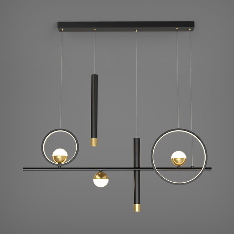 Nordic Characteristic Simple Modern Light Luxury Style LED Island Chandelier Light for Dining Room