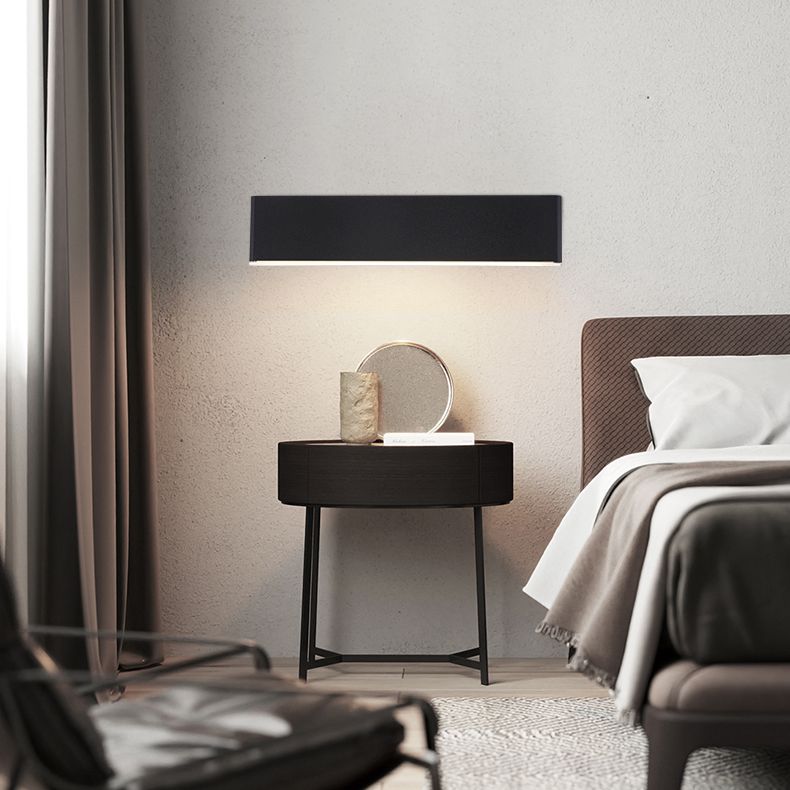 Lámpara de pared giratoria de LED creativo moderno apliques de pared rectangular de aluminio con sombra acrílica