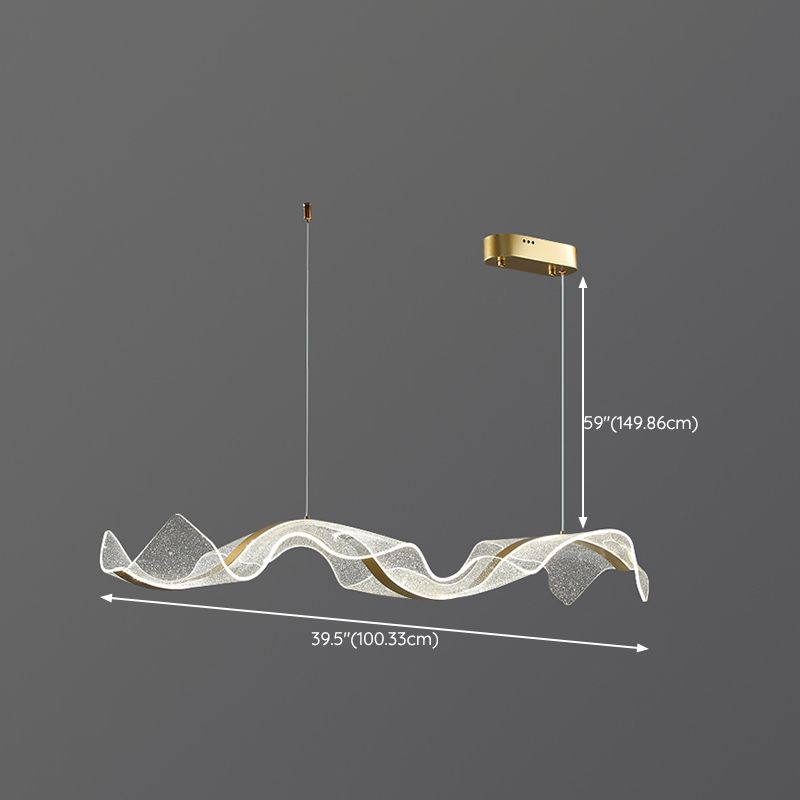 Nordic Island Lighting Fixture Acrylic LED Pendant Light for Dining Room