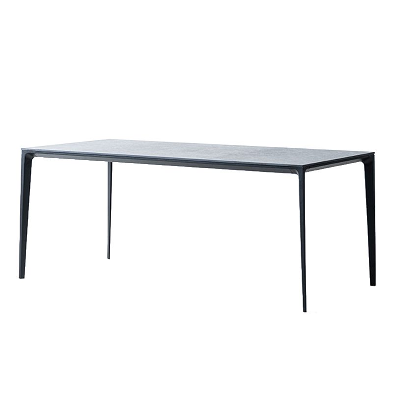 Contemporary Style 1/2/5/7 Pieces Dining Chairs Set Stone Rectangle Furniture in Gray