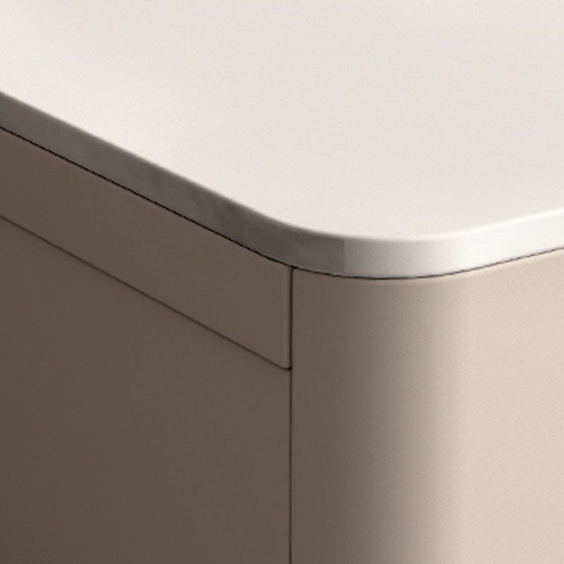 4 Drawers Vanity Set with Stool Glam Stone Top Dressing Table