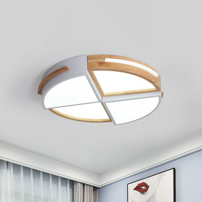 Acrilico Splicing Round Flush Light Macaron LED Flush Soffitto Light Fixture per Bedroom