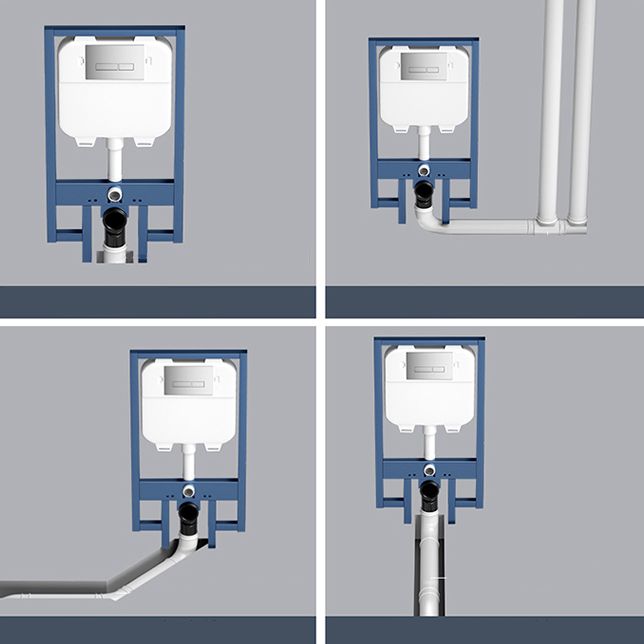 Modern White Wall Mount Urine Toilet Siphon Jet Toilet Bowl with Toilet Seat