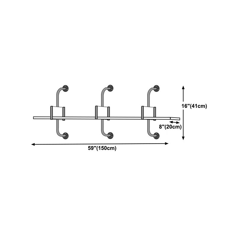 Modern Wooden Wall Mounted Bookshelf Floating Storage Bookcase