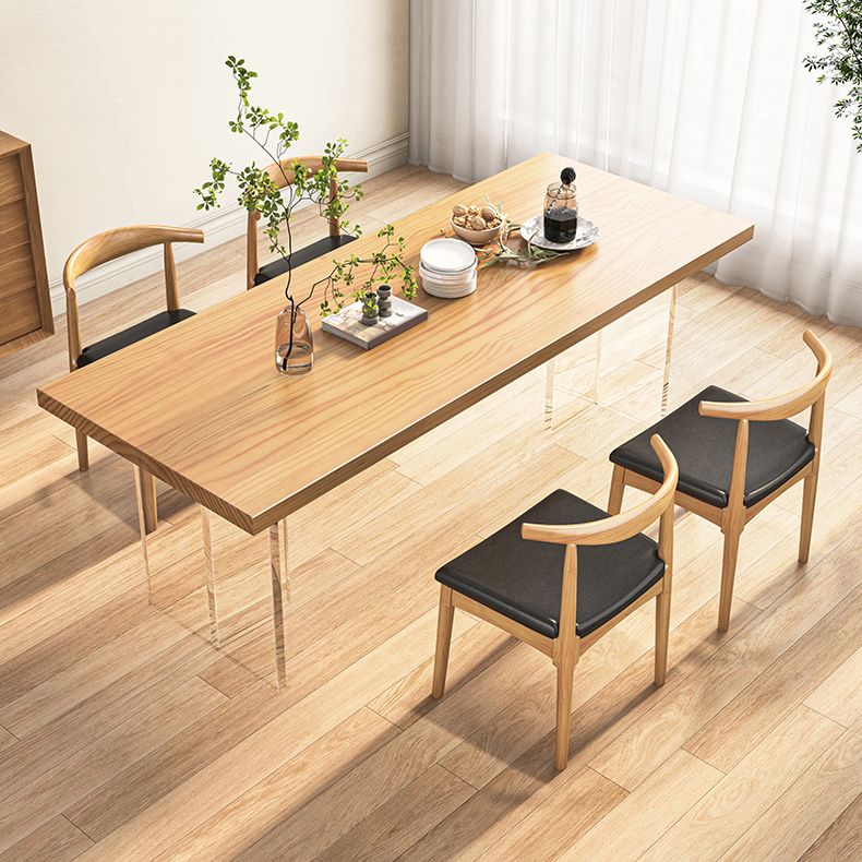 Modern Solid Wood Furniture 1/5/7 Pcs Standard Height Dining Room Table Set for Home Use