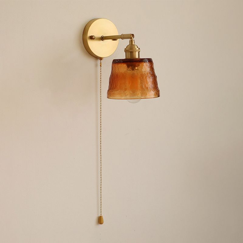 Glass Cylinder Wall Sconce Lights Industrial Style 1 Light Wall Mounted Lamps