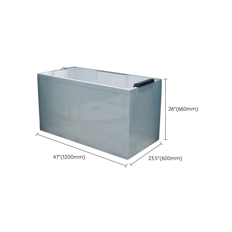 Bathroom Acrylic Apron Front Bathtub Modern Rectangular Bathtub in White