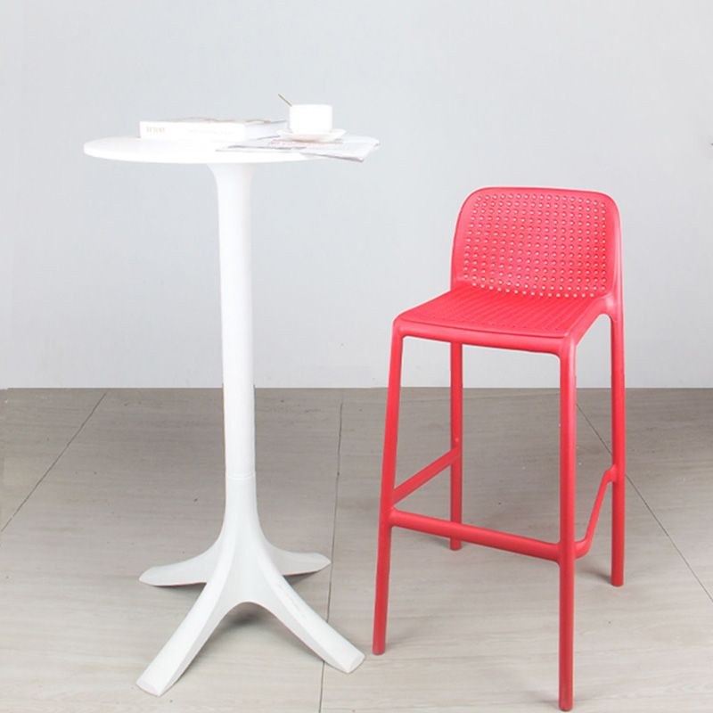 Scandinavia Style Bar-stool Square Seat PP Legs for Kitchen Bar