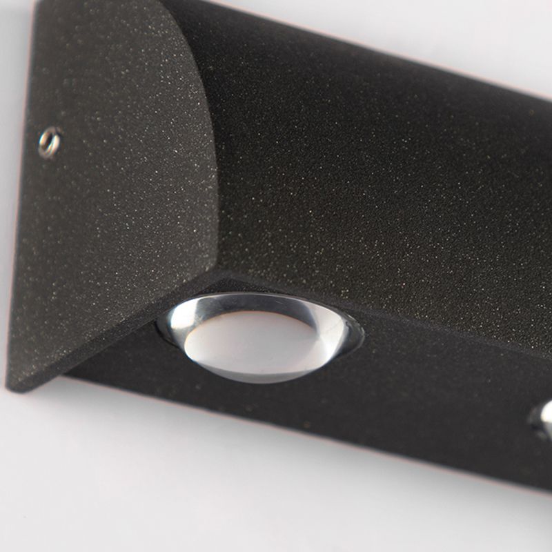 Contemporary Wall Sconce Black Curve Wall Light Fixture for Courtyard