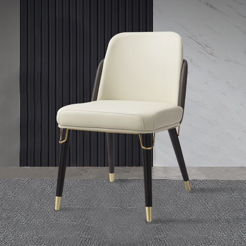 Contemporary Kitchen Dining Side Chair Faux Leather Parson Chair