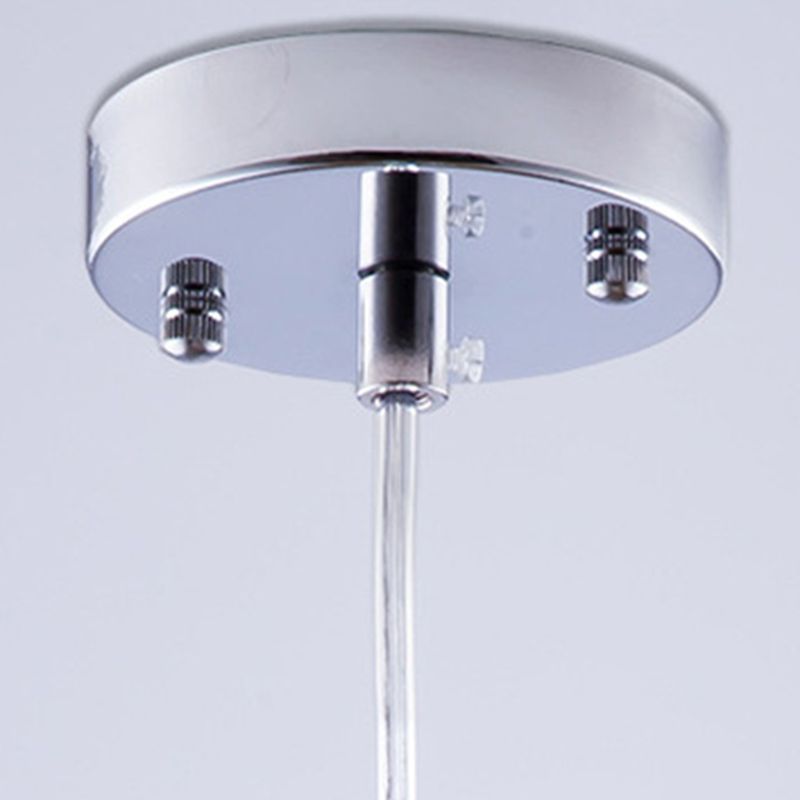 Dîner sphérique Lampe suspendue Verre fumée 1 lumière pendante moderne avec décor en cristal