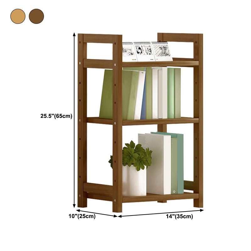 Modern Solid Bamboo Bookcase, Geometric Bookshelf for Any Room, 10" W