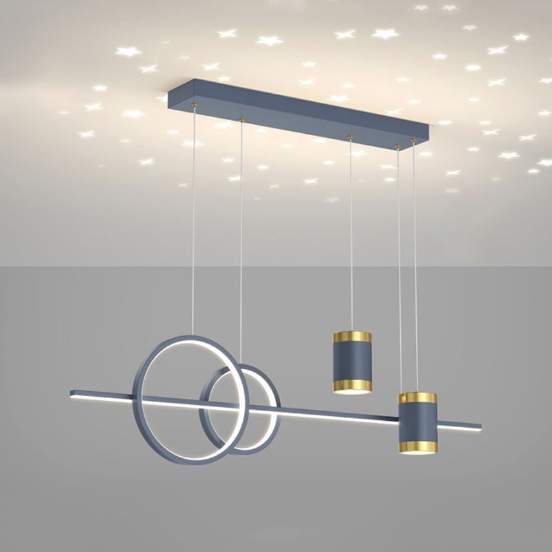 Modern Metal Island Light Geométrico Multi Light LED PRIGHT para dormitorio