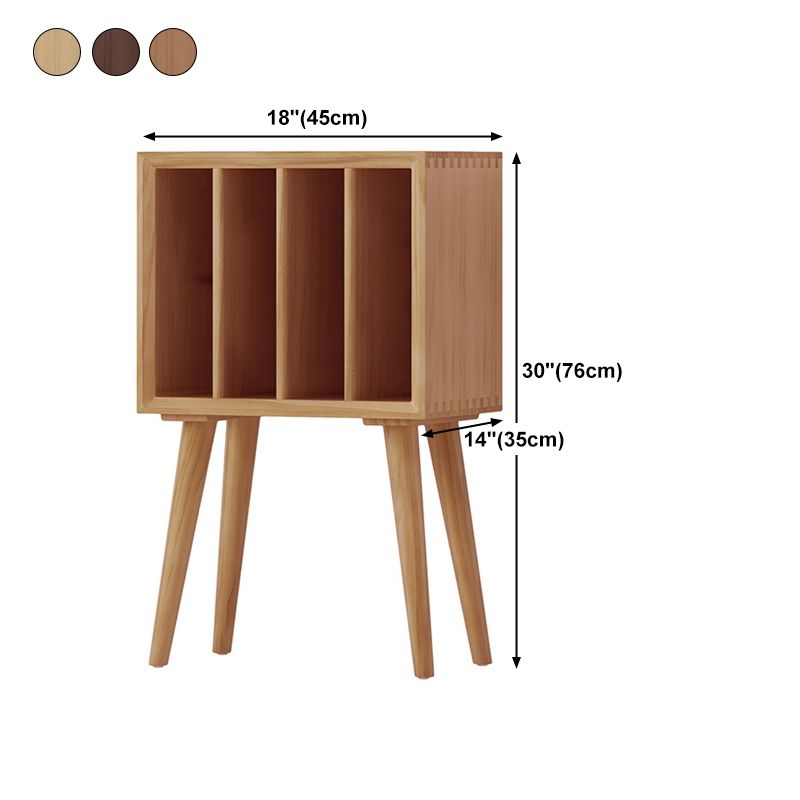 Contemporary Style Standard Bookcase Wooden Vertical Closed Back BookShelf