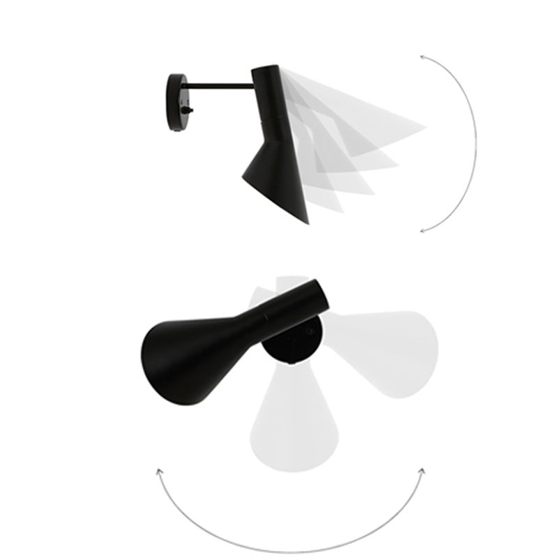 Creative Simplicity Contemporary Wall Sconce Lights with Metal Shade for Bedroom